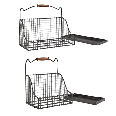 Hanging Wire Baskets - Set of 2 Park Designs - The Fox Decor